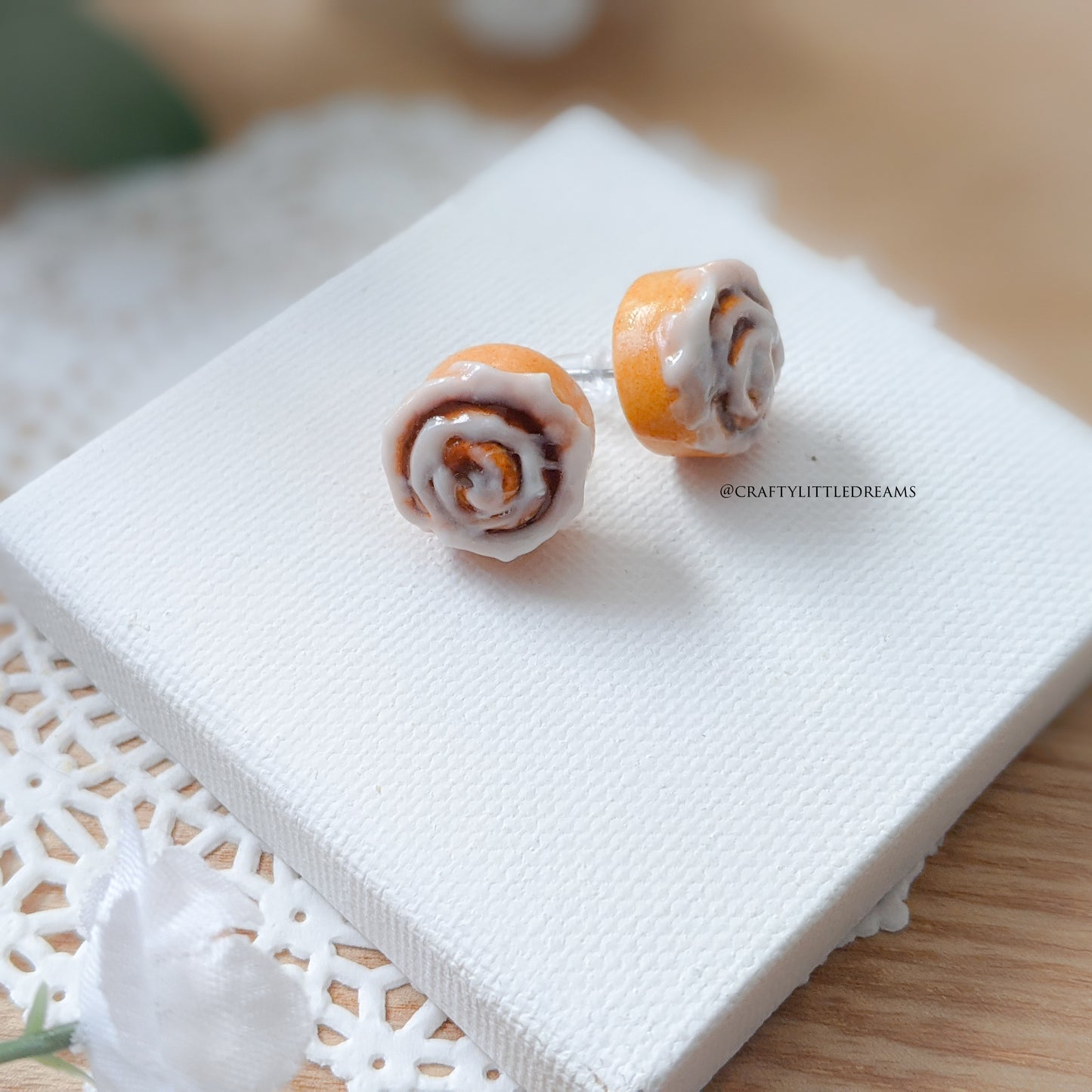 Cinnamon Roll Earrings and Accessories