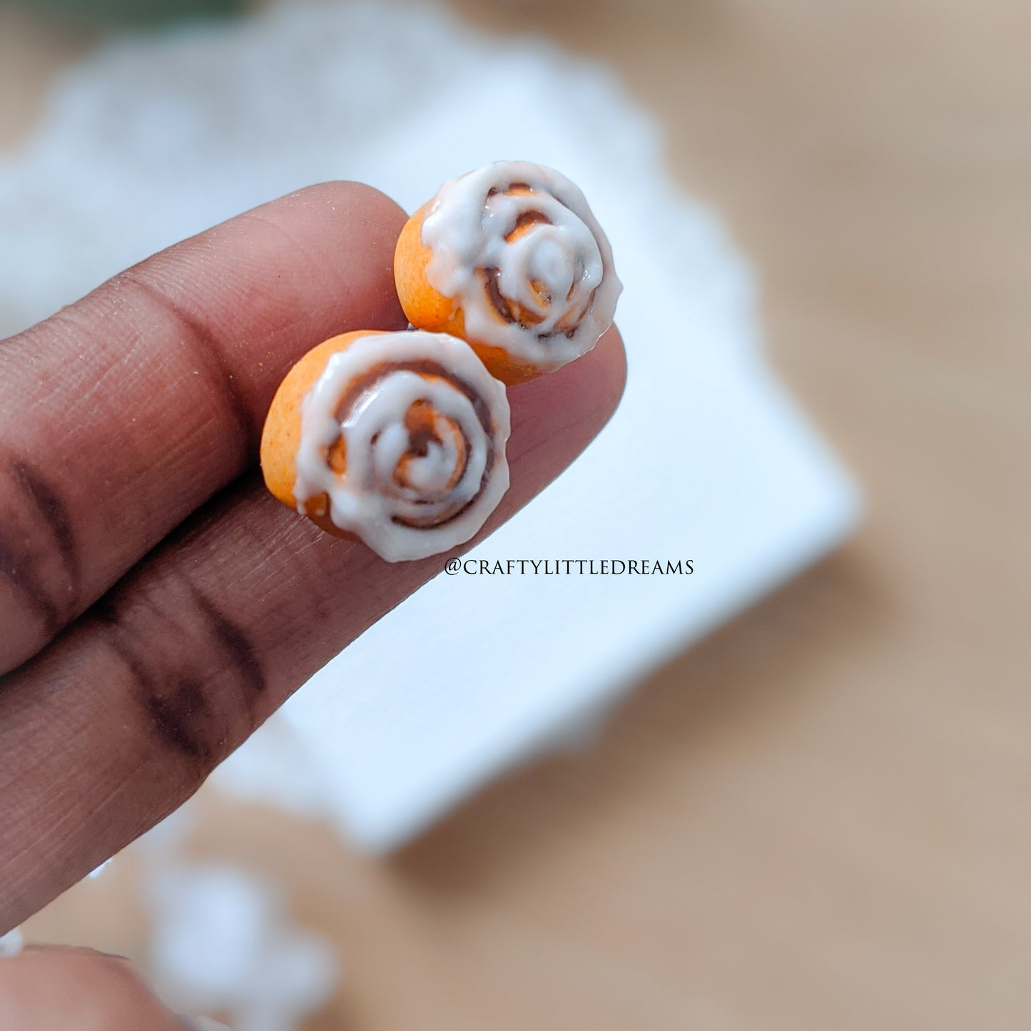 Cinnamon Roll Earrings and Accessories