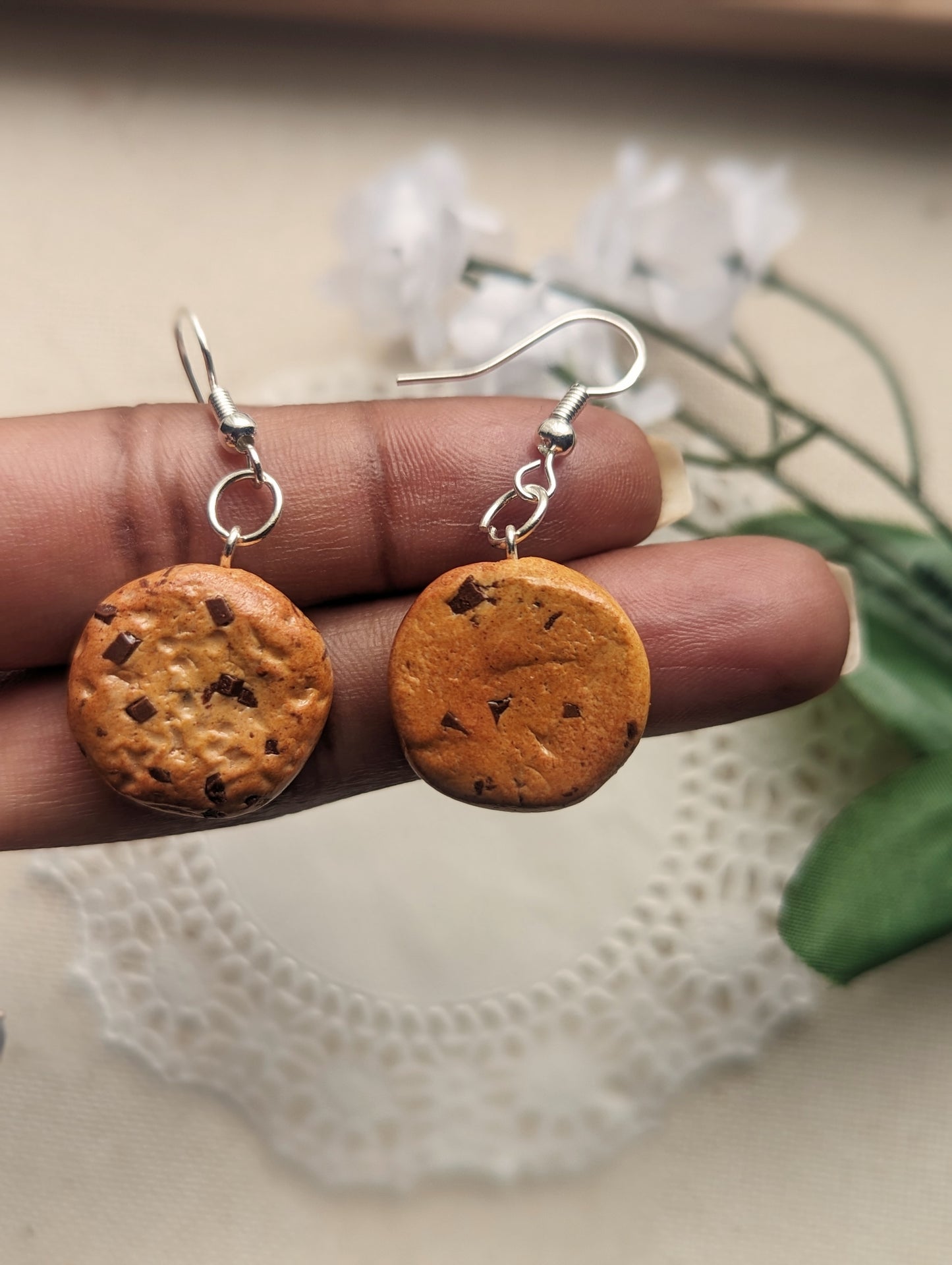 Chocolate Chip Cookie Earrings