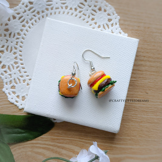 Cheeseburger Earrings & Charms