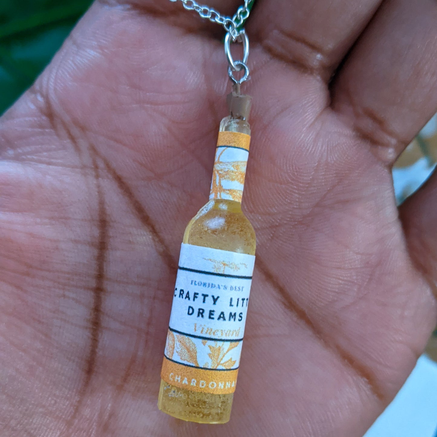 Wine Bottle Earrings and Necklace