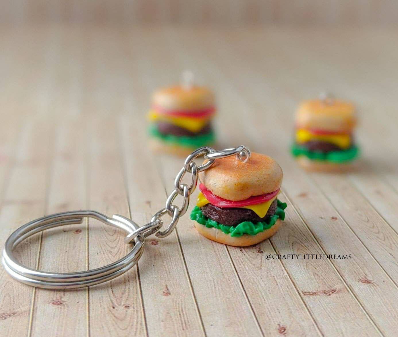 Cheeseburger Earrings & Charms