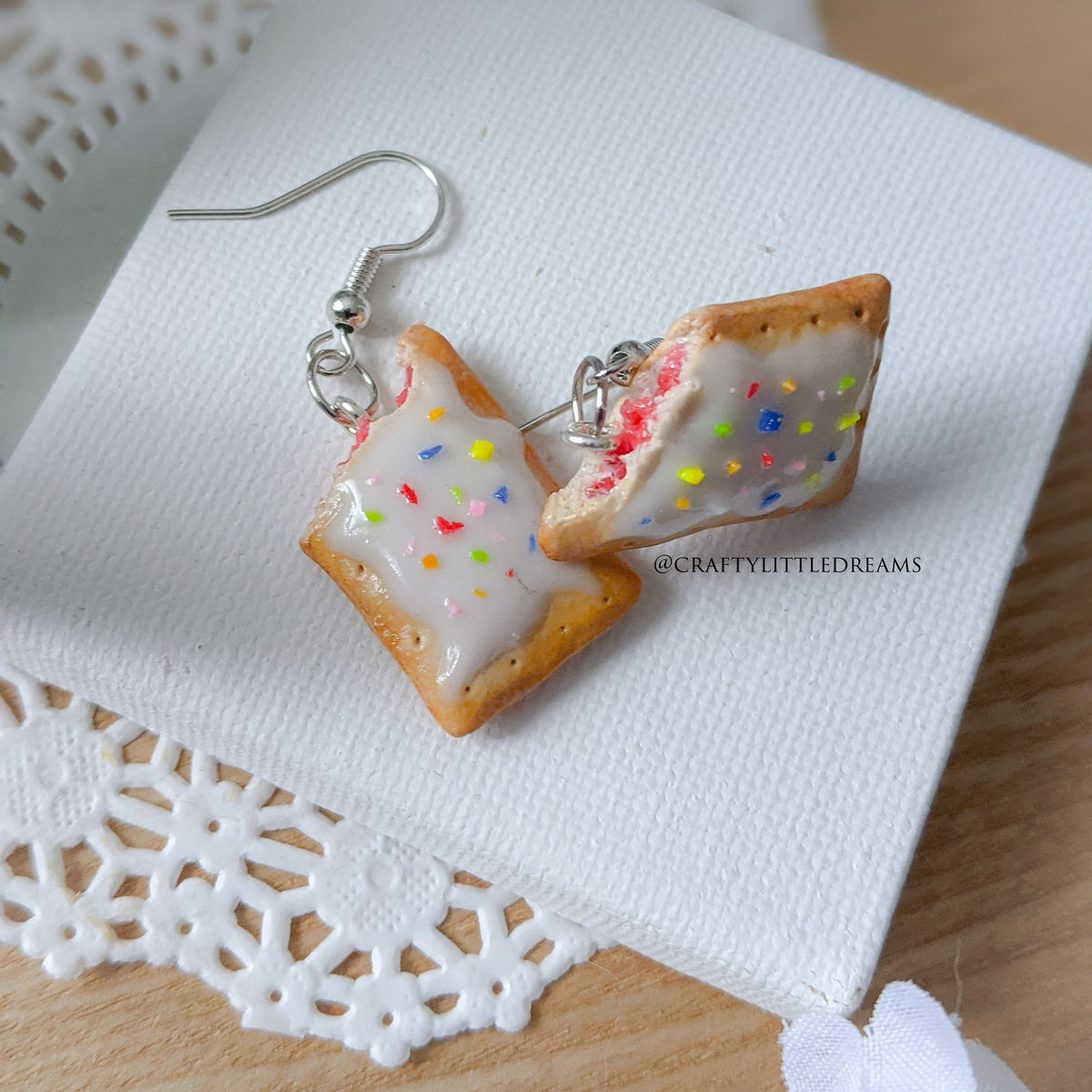 Pancake Polymer Clay Earrings, Miniature Food Jewelry, Breakfast Accessories,  Sterling Silver, Kawaii Charm, Faux Pancake Stack Dangling