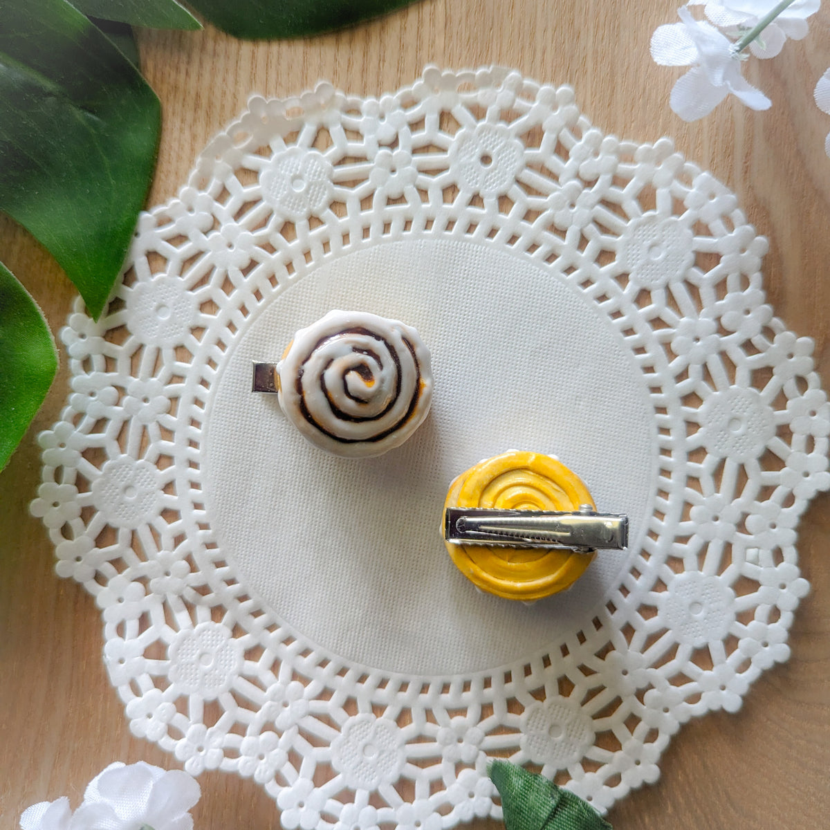 Cinnamon Roll Hair Clip