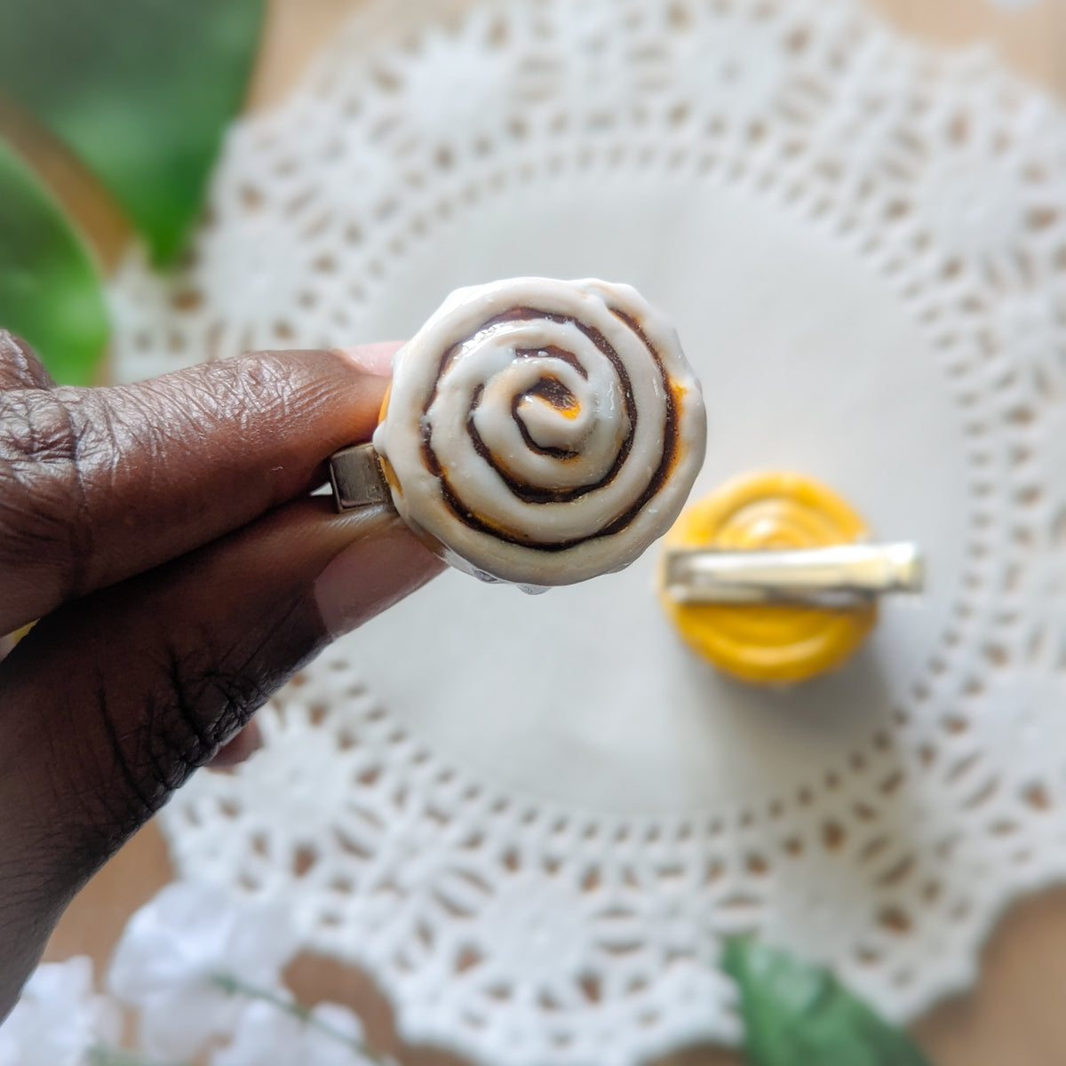 Cinnamon Roll Hair Clip