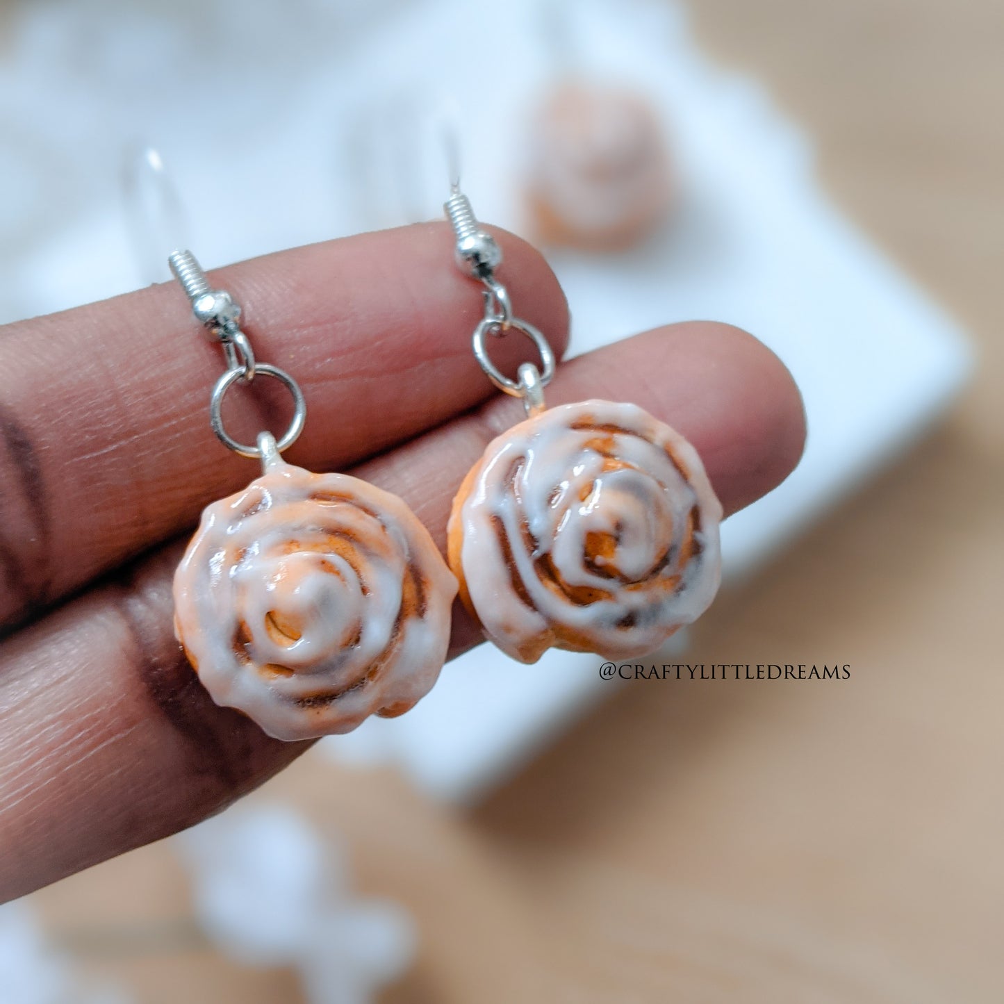 Cinnamon Roll Earrings and Accessories
