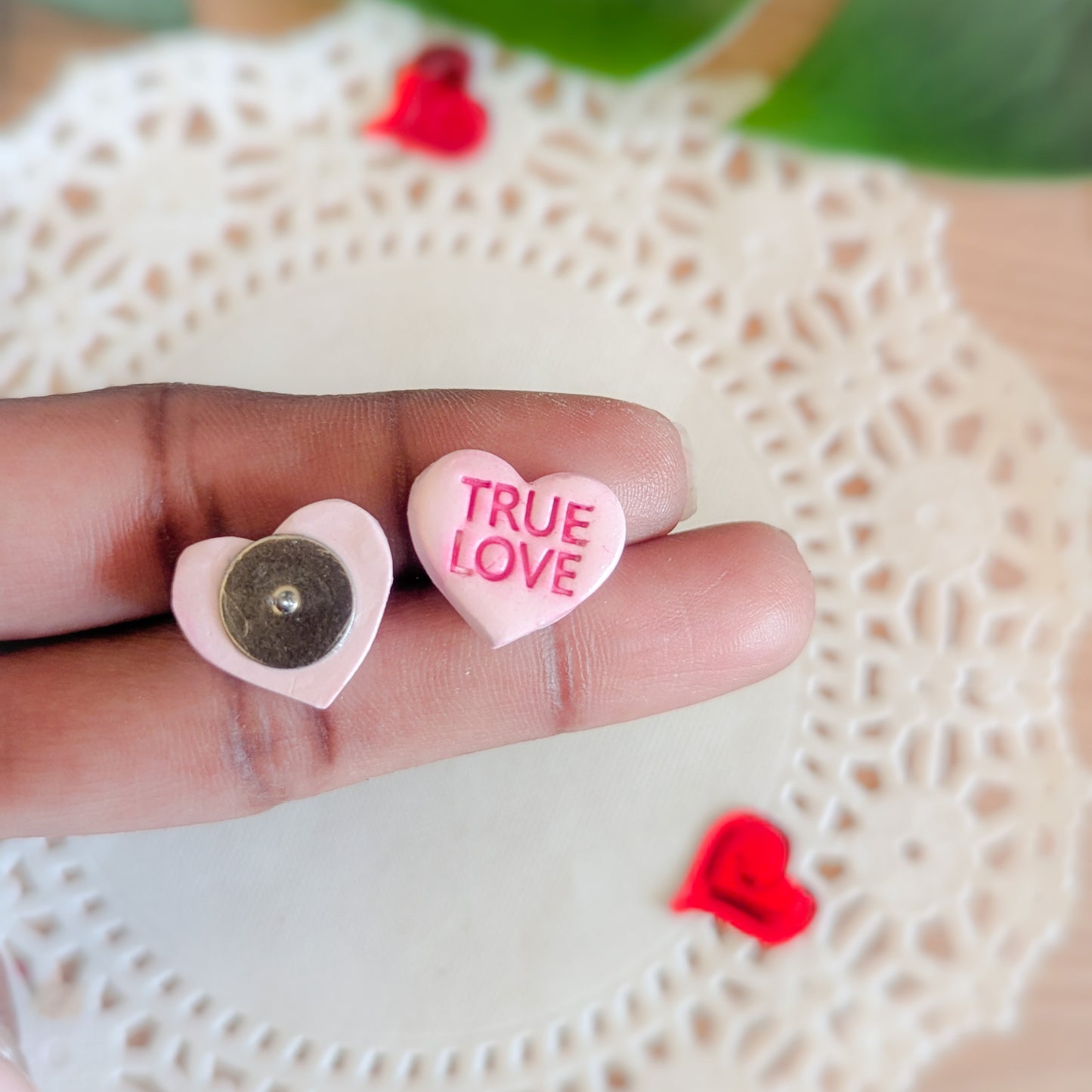 Conversation Heart Stud Earrings