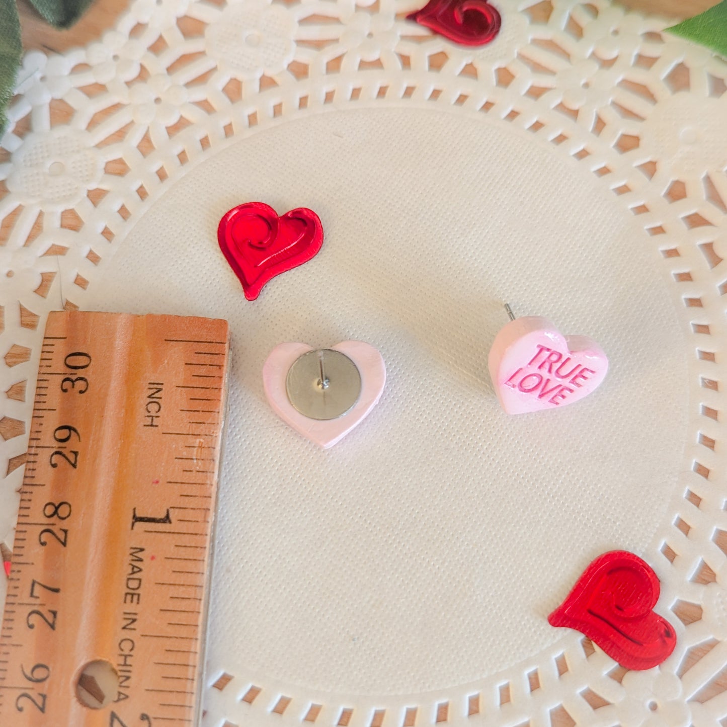 Conversation Heart Stud Earrings