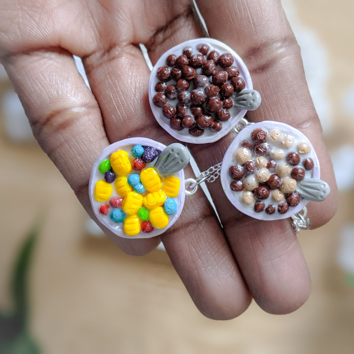 Cereal Bowl Necklaces and Earrings