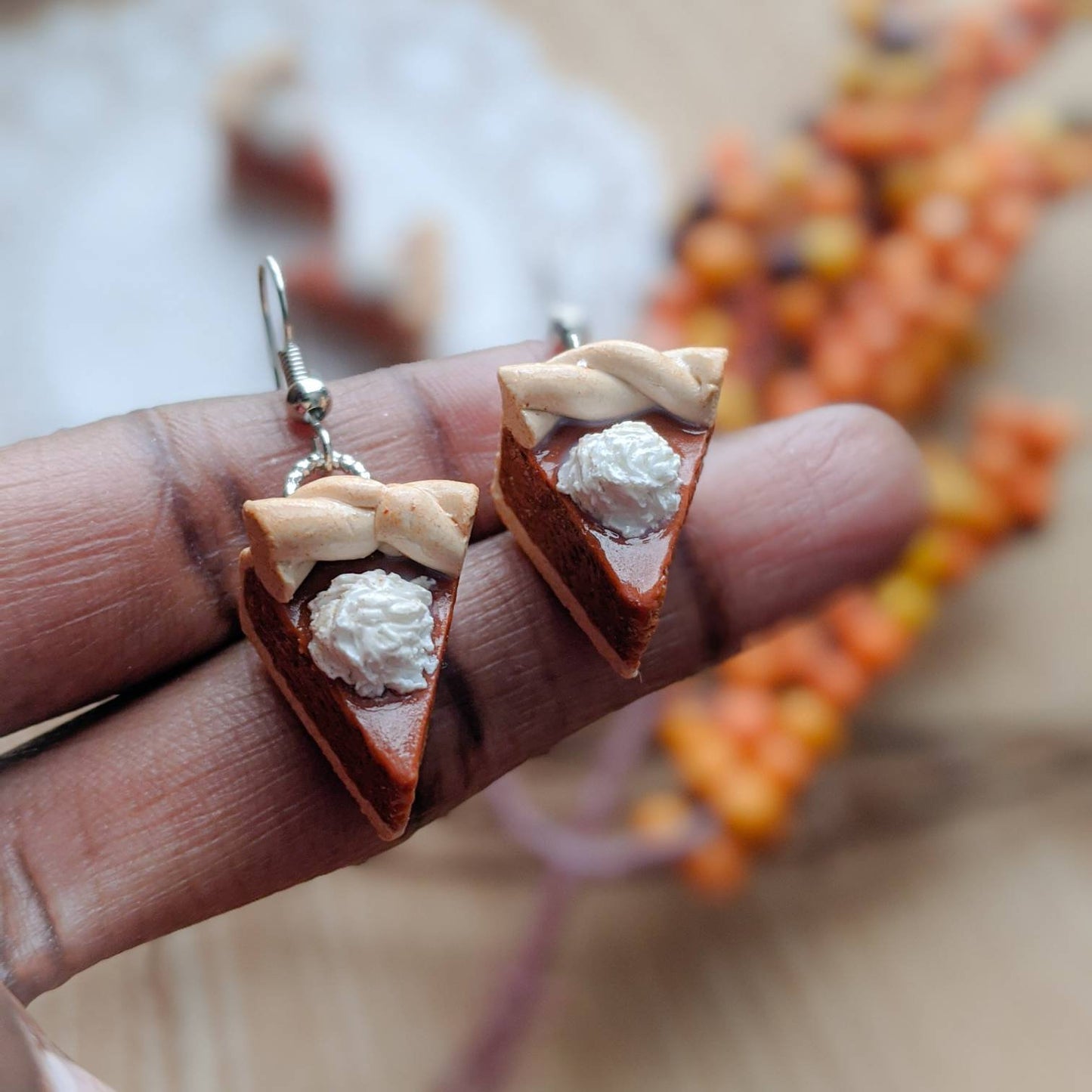 Miniature Pumpkin Pie Earrings & Accessories