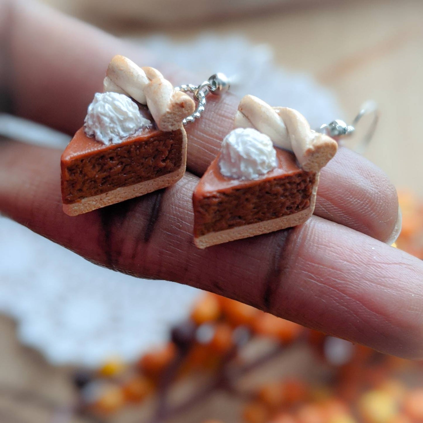 Miniature Pumpkin Pie Earrings & Accessories