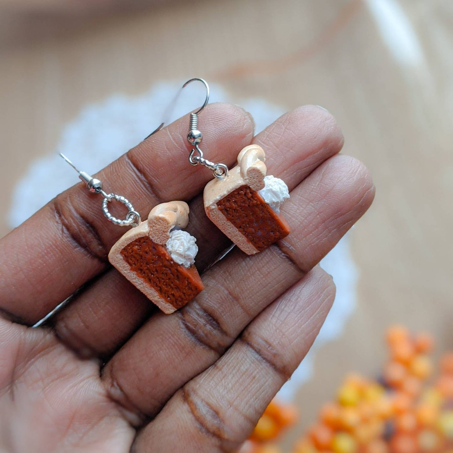 Miniature Pumpkin Pie Earrings & Accessories