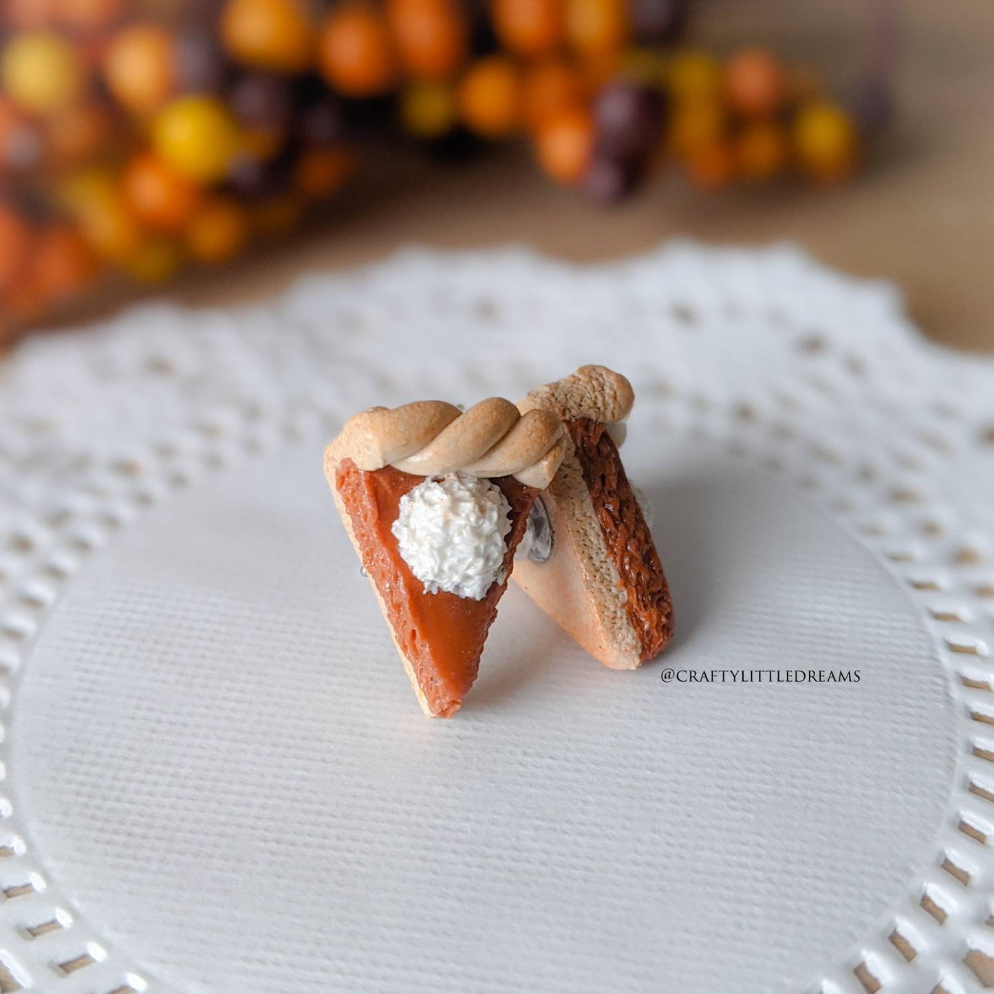 Miniature Pumpkin Pie Earrings & Accessories